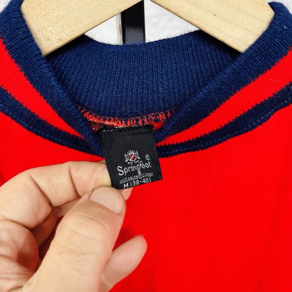 Springfoot Vtg 60s 70s Crewneck Sweatshirt Silhouette-National Spa Flocked Print - Picture 6 of 6